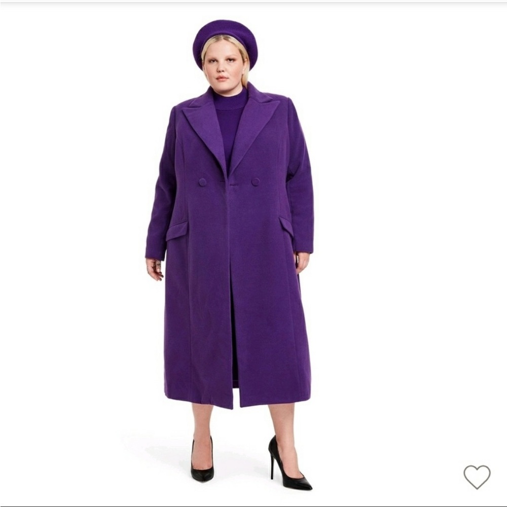 NWT Sergio Hudson x Target Purple Tailored Long Overcoat